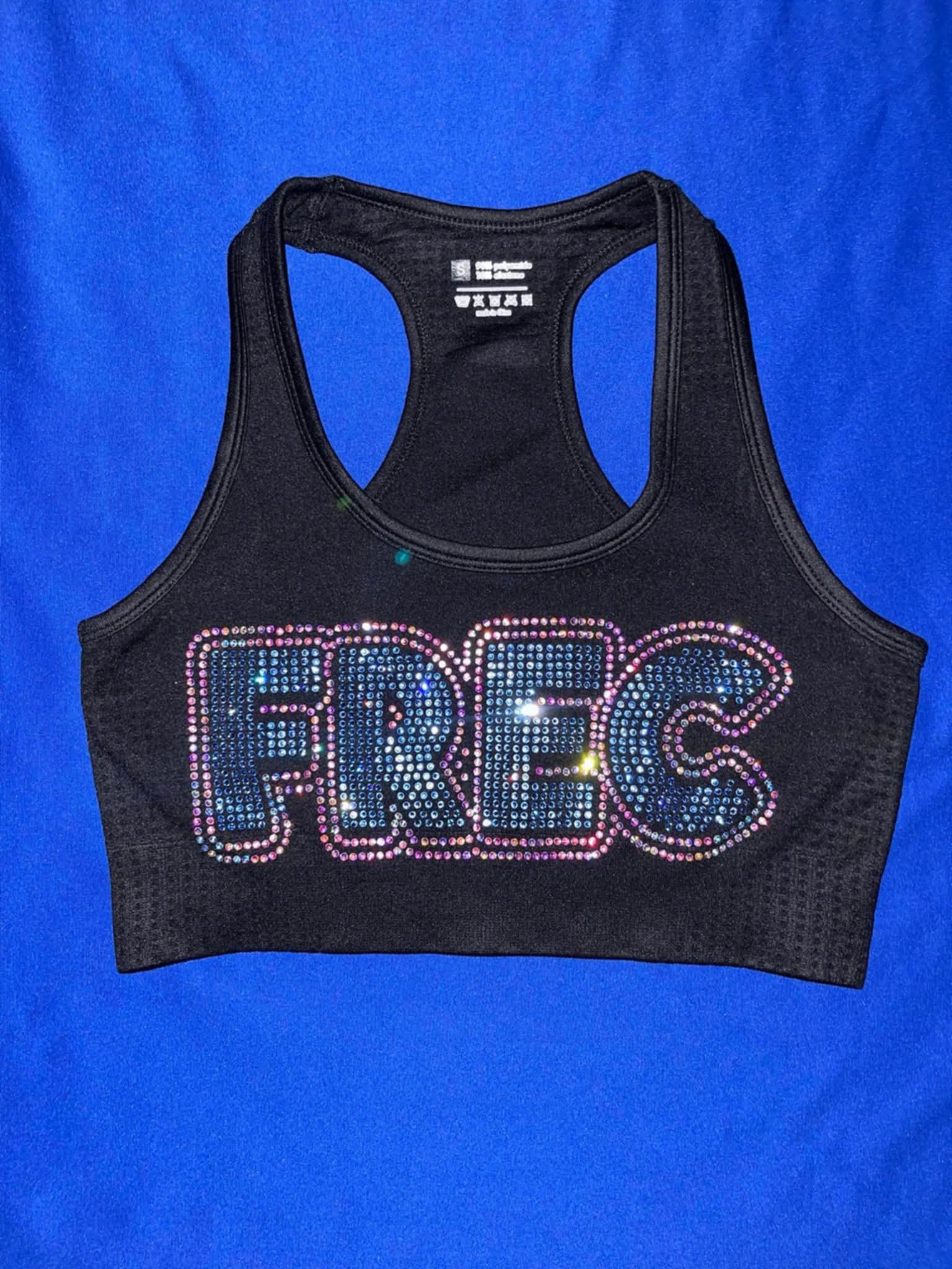 Black Tank / Sports Bra Set - Bling!