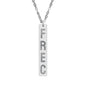 FREC Engraved Vertical Bar Necklace (Silver or Rose Gold)