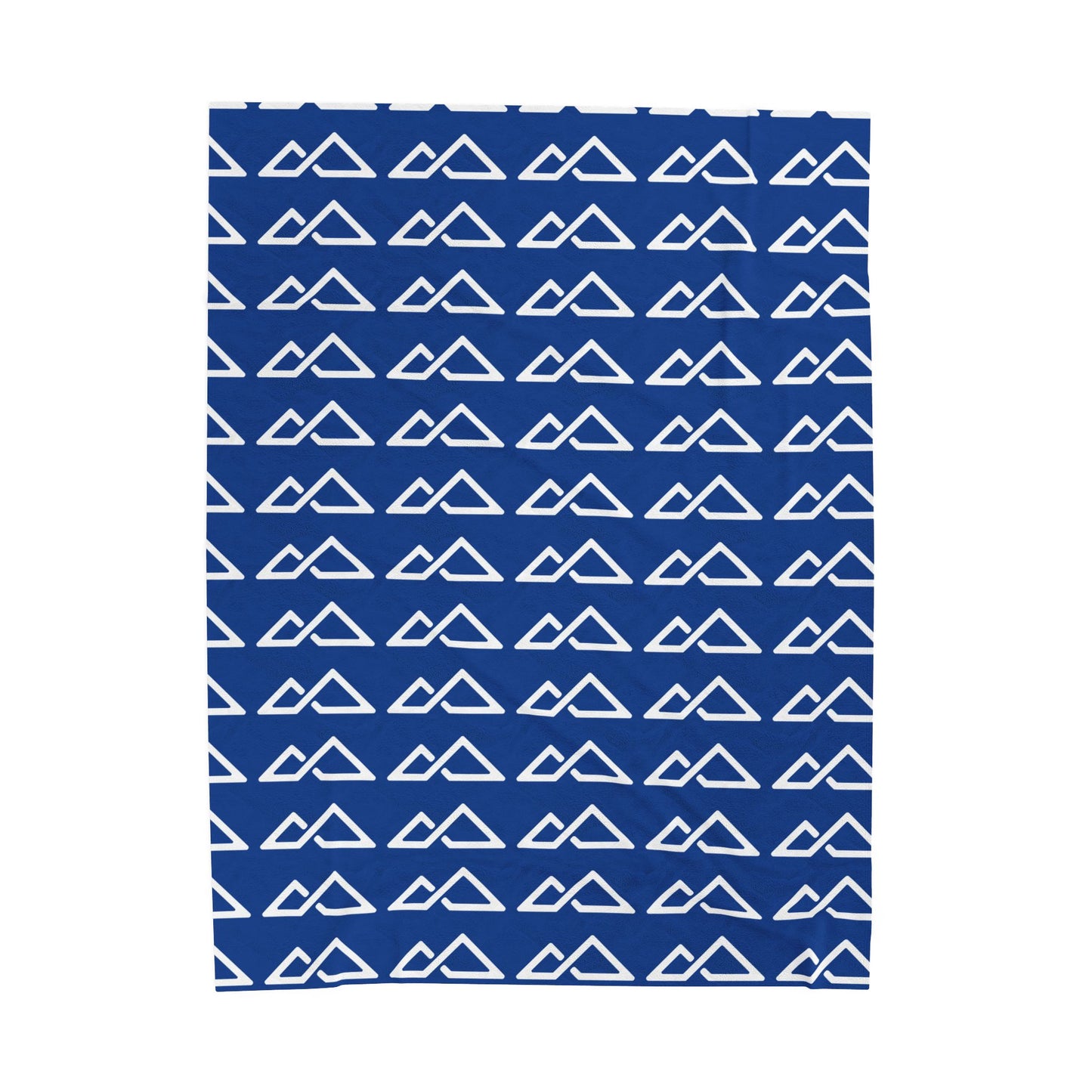 Blue - FREC Logo Pattern Blanket, Velveteen Plush Throw, Soft Decorative Blanket