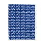 Blue - FREC Logo Pattern Blanket, Velveteen Plush Throw, Soft Decorative Blanket