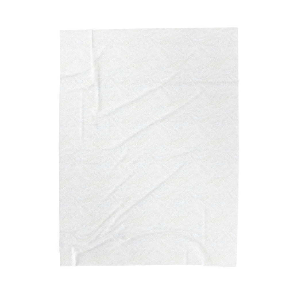 White - FREC Logo Pattern Blanket, Velveteen Plush Throw, Soft Decorative Blanket