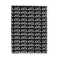 Black - FREC Logo Pattern Blanket, Velveteen Plush Throw, Soft Decorative Blanket