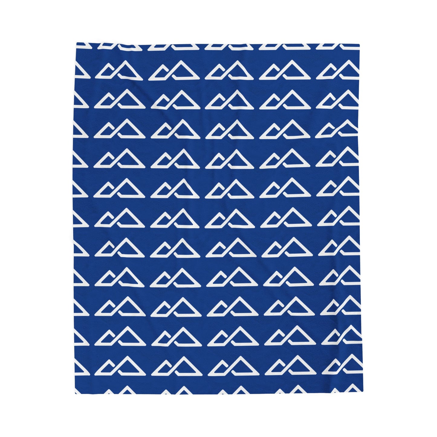 Blue - FREC Logo Pattern Blanket, Velveteen Plush Throw, Soft Decorative Blanket