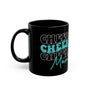 Cheer Mom Black Ceramic Mug