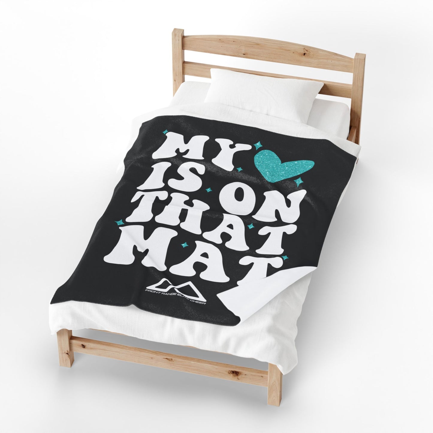 'My Heart Is On That Mat' Velveteen Plush Blanket