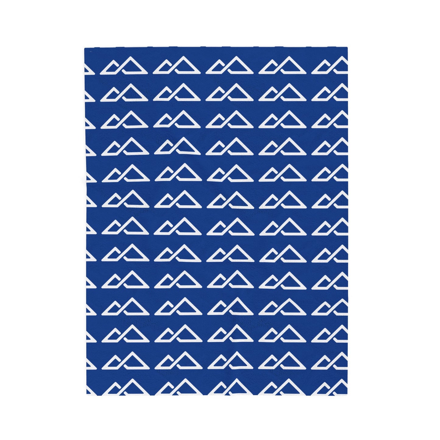 Blue - FREC Logo Pattern Blanket, Velveteen Plush Throw, Soft Decorative Blanket