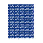 Blue - FREC Logo Pattern Blanket, Velveteen Plush Throw, Soft Decorative Blanket
