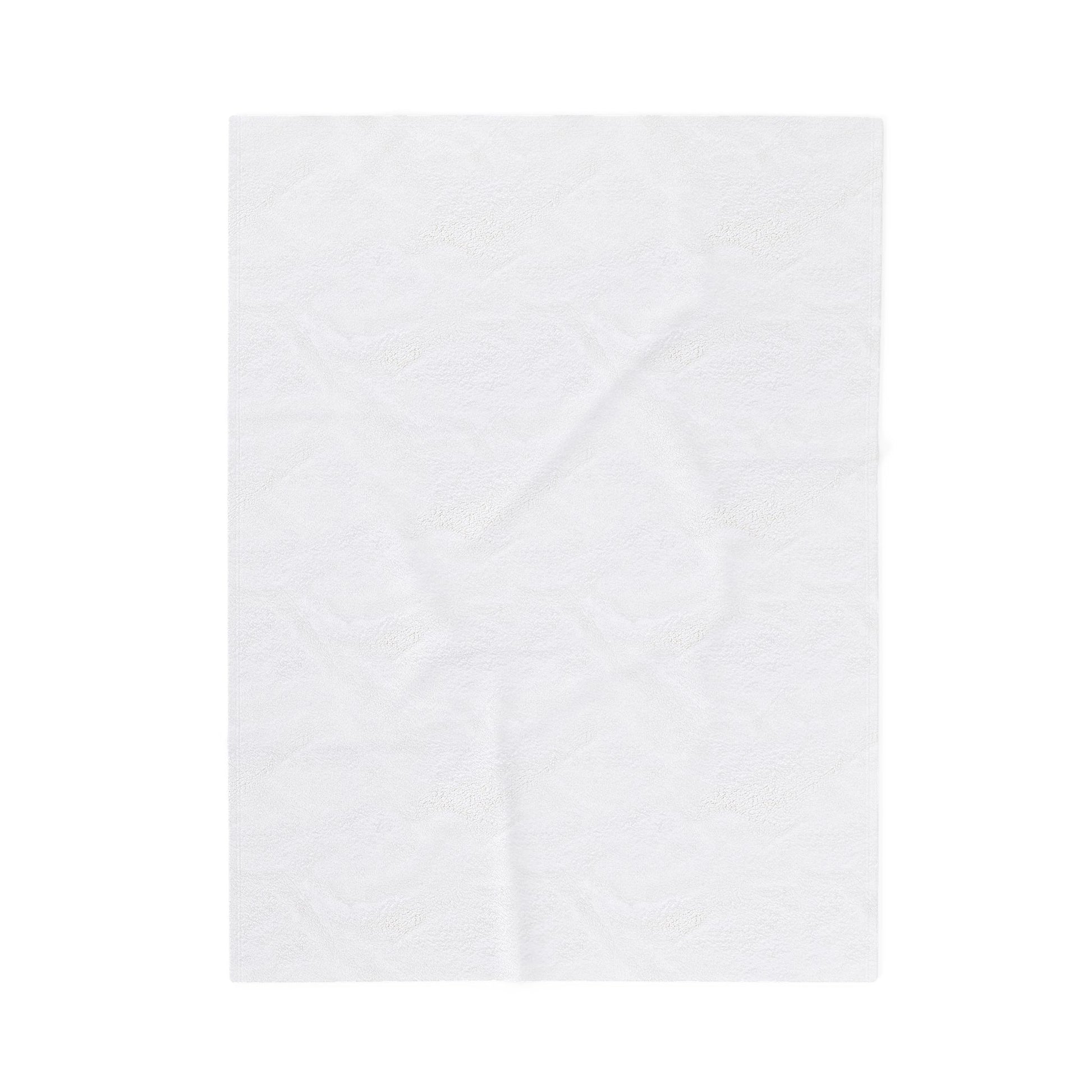 White - FREC Logo Pattern Blanket, Velveteen Plush Throw, Soft Decorative Blanket