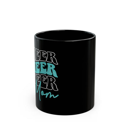 Cheer Mom Black Ceramic Mug