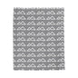 Grey - FREC Logo Pattern Blanket, Velveteen Plush Throw, Soft Decorative Blanket
