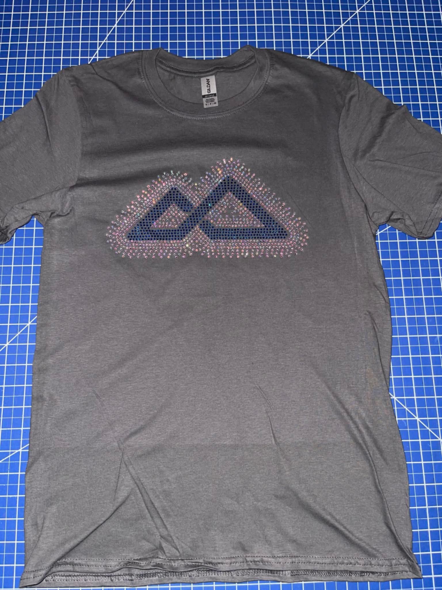 Grey Short Sleeve Shirt - Bling!